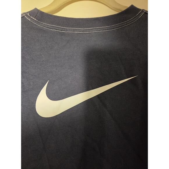 Nike Fleece Crew Sweatshirt in Thunder Blue & White Mens *Measures XL Relaxed - Picture 4 of 10